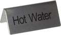 Winco Stainless Steel Tent Sign - Hot Water