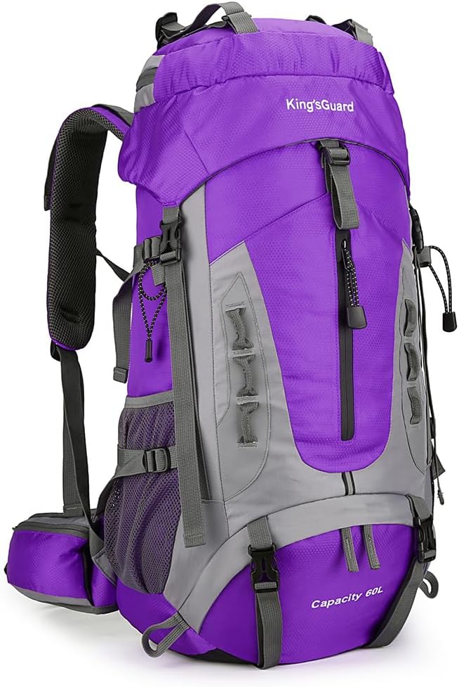 Lightweight 60L Hiking Backpack: Waterproof & Packable