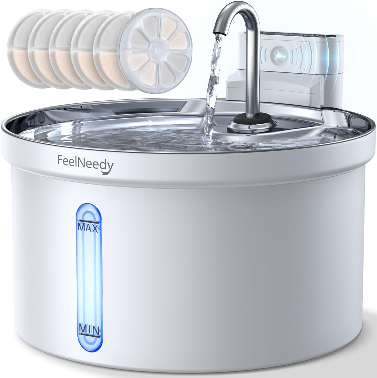 Wireless Cat Water Fountain with Sensor for Safe Hydration
