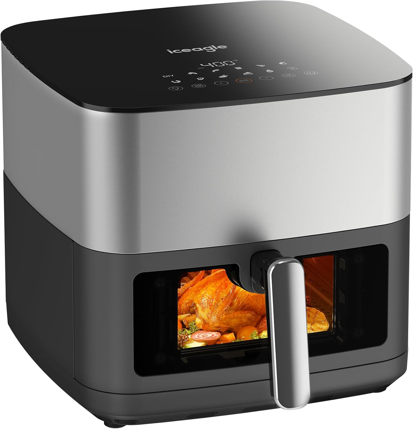 Iceagle 9 Quart Air Fryer - 12-in-1 Function, Dual Heating, Large Window