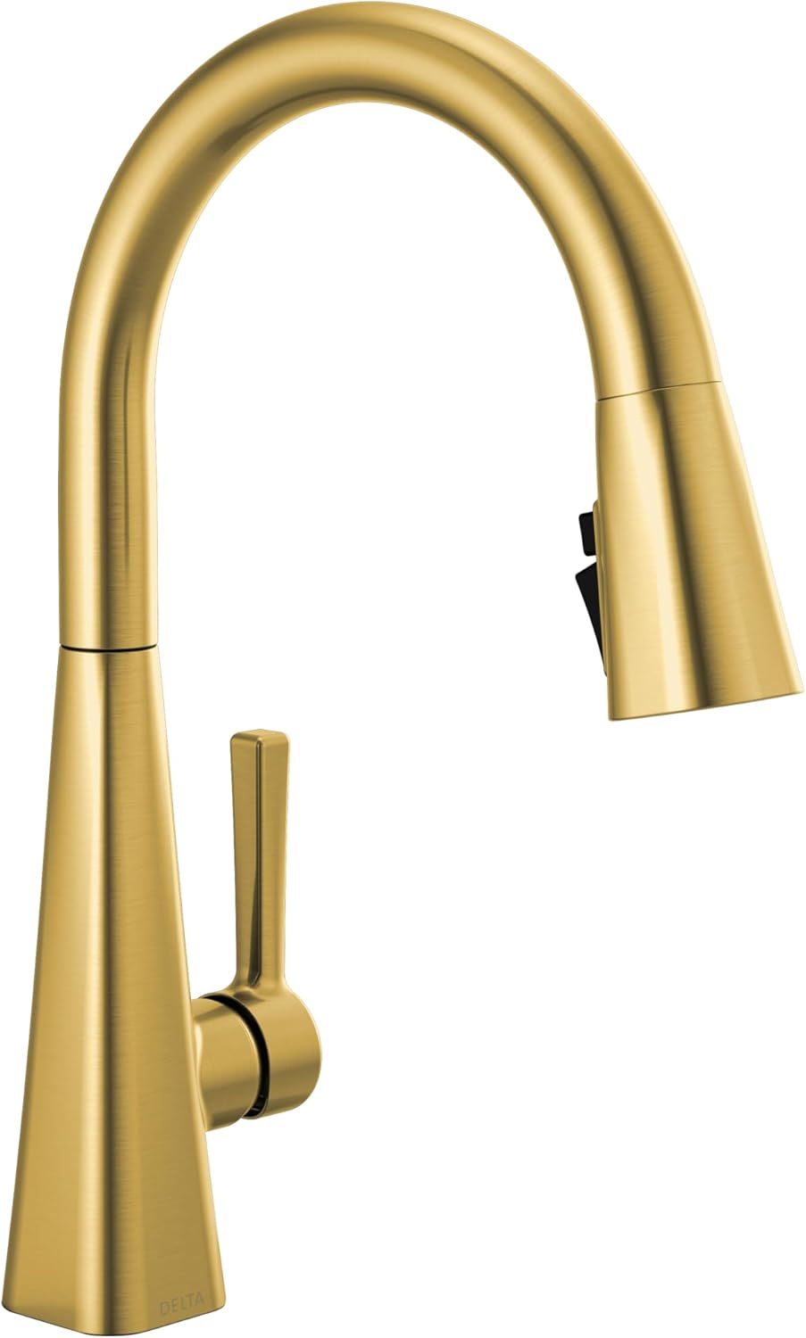 Delta Lenta Brushed Gold Kitchen Faucet with Pull Down Sprayer