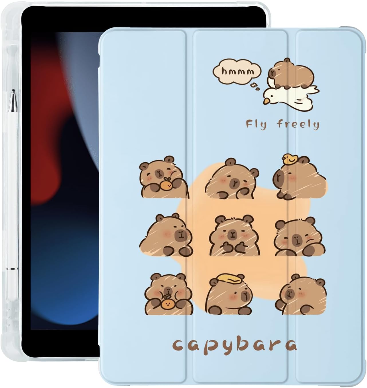 Cute Kawaii Capybara iPad Case for 11th & 10th Gen Models