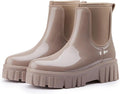 Gets Womens Rain Boots Waterproof Platform Chelsea Rainboots