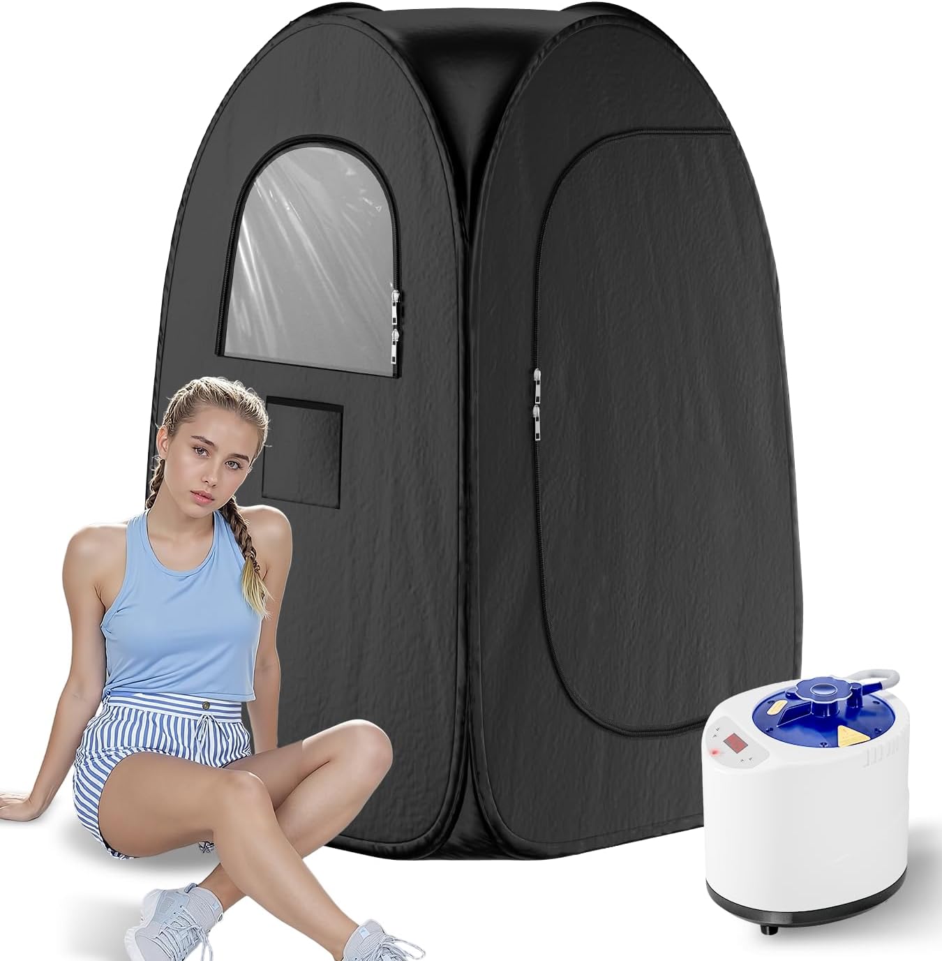 Compact Home Sauna - XL Steamer, Easy Fold, Remote Control