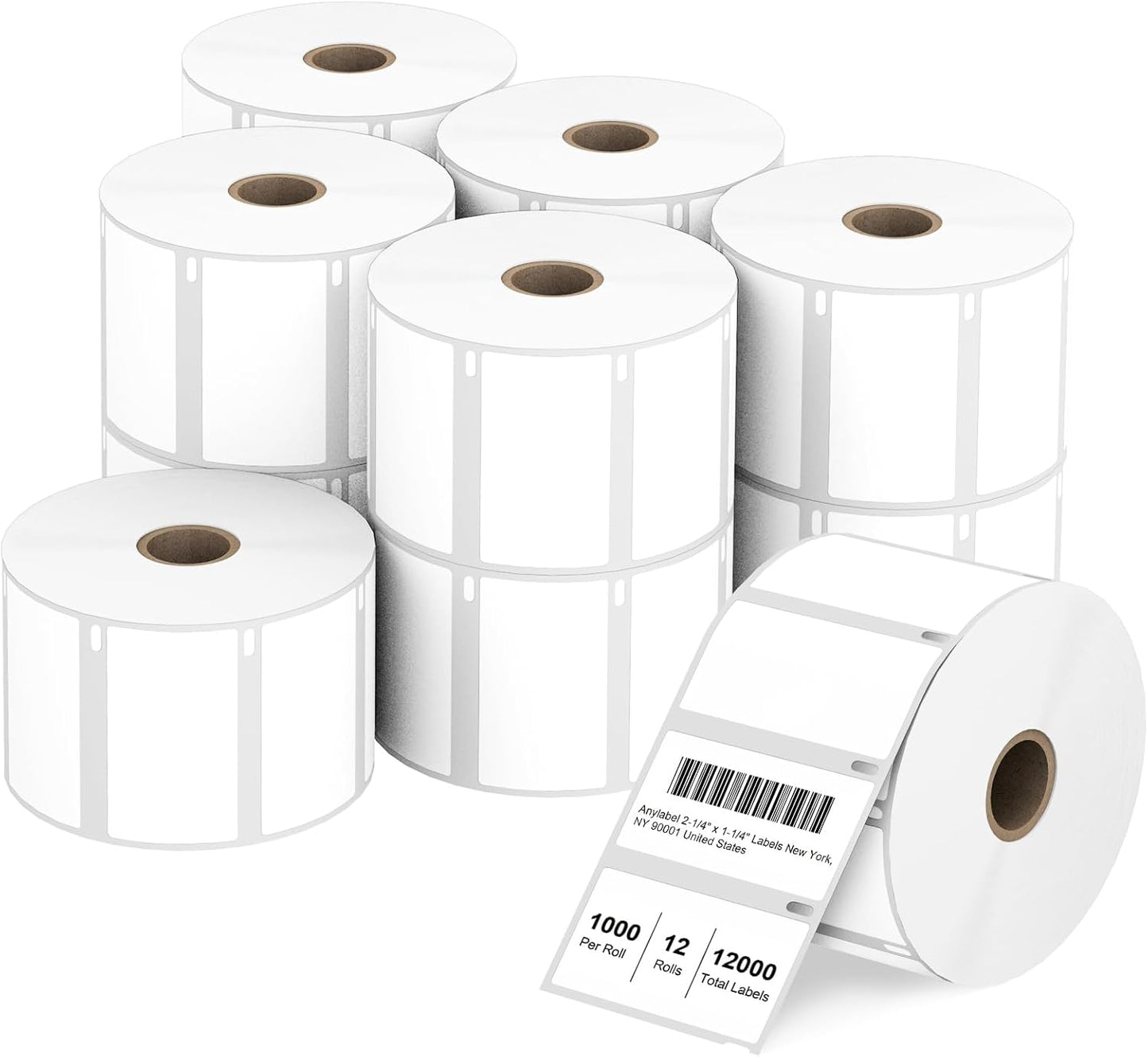Compatible 2-1/4in x 1-1/4in Direct Thermal Labels for DYMO Printers
