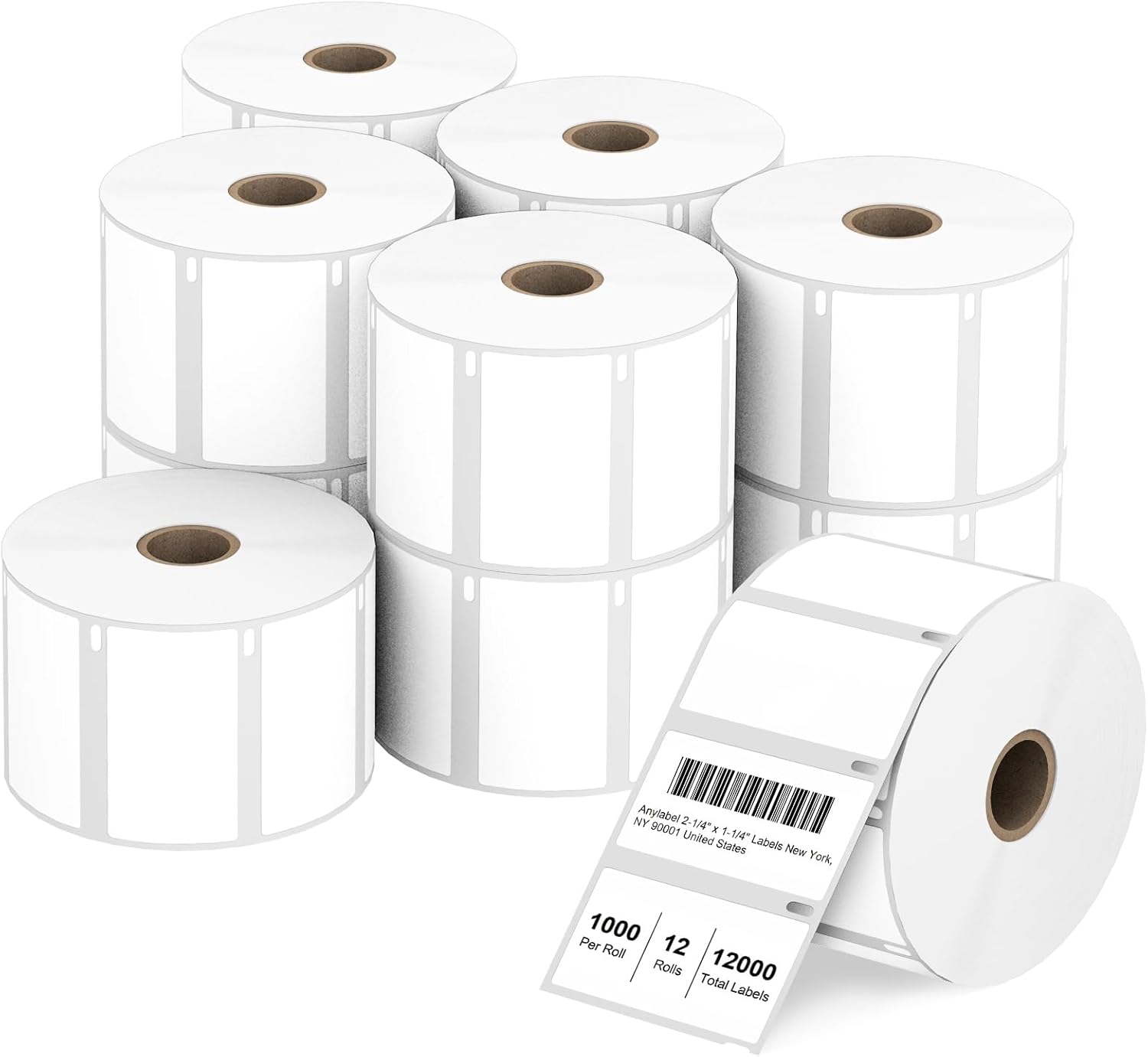 Compatible 2-1/4in x 1-1/4in Direct Thermal Labels for DYMO Printers