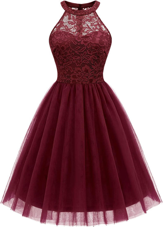 Dressystar Women's Short Halter Cocktail Party Dress for Elegance