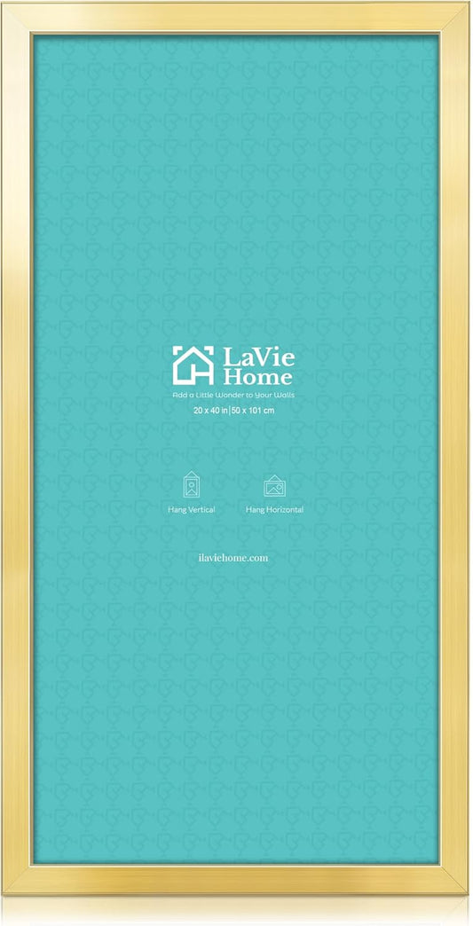 20x40 Gold Poster Frame for Pictures by LaVie Home - Sturdy Design