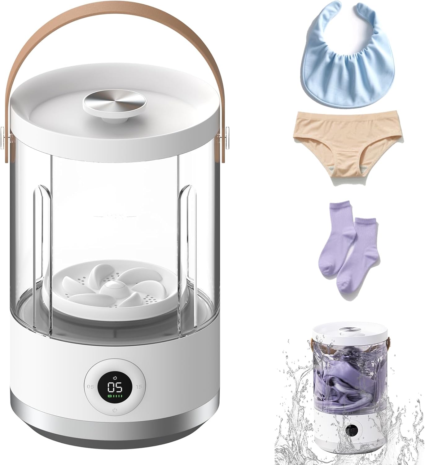 Portable Mini Washing Machine for Underwear and Baby Clothes