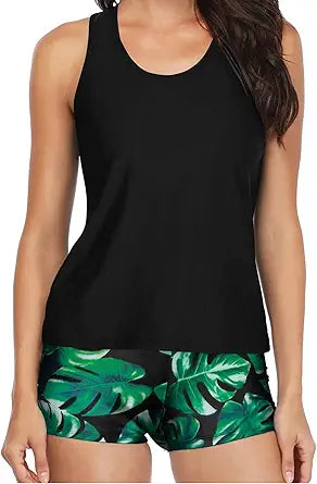 Yonique Tankini Swimsuits for Women 3 Piece Modest Swimwear