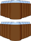 PartyPrints 1000 Pack Brown Blank Can Cooler Sleeves - Thick