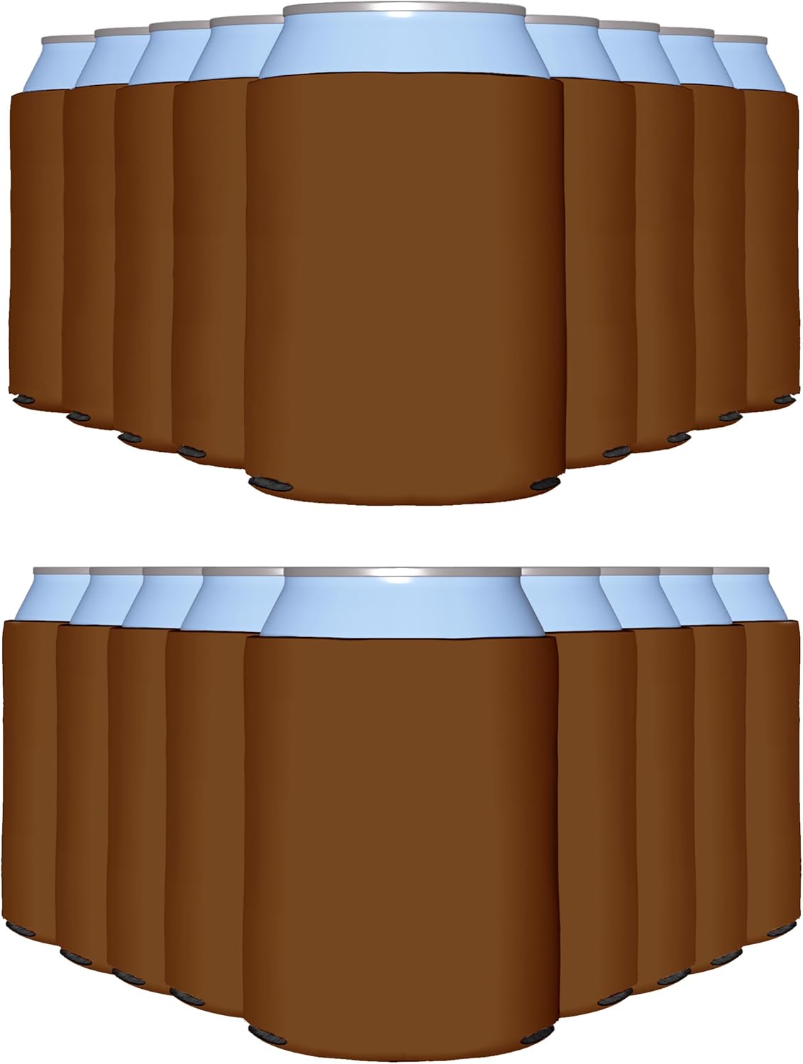 Customizable Brown Blank Can Cooler Sleeves for Parties