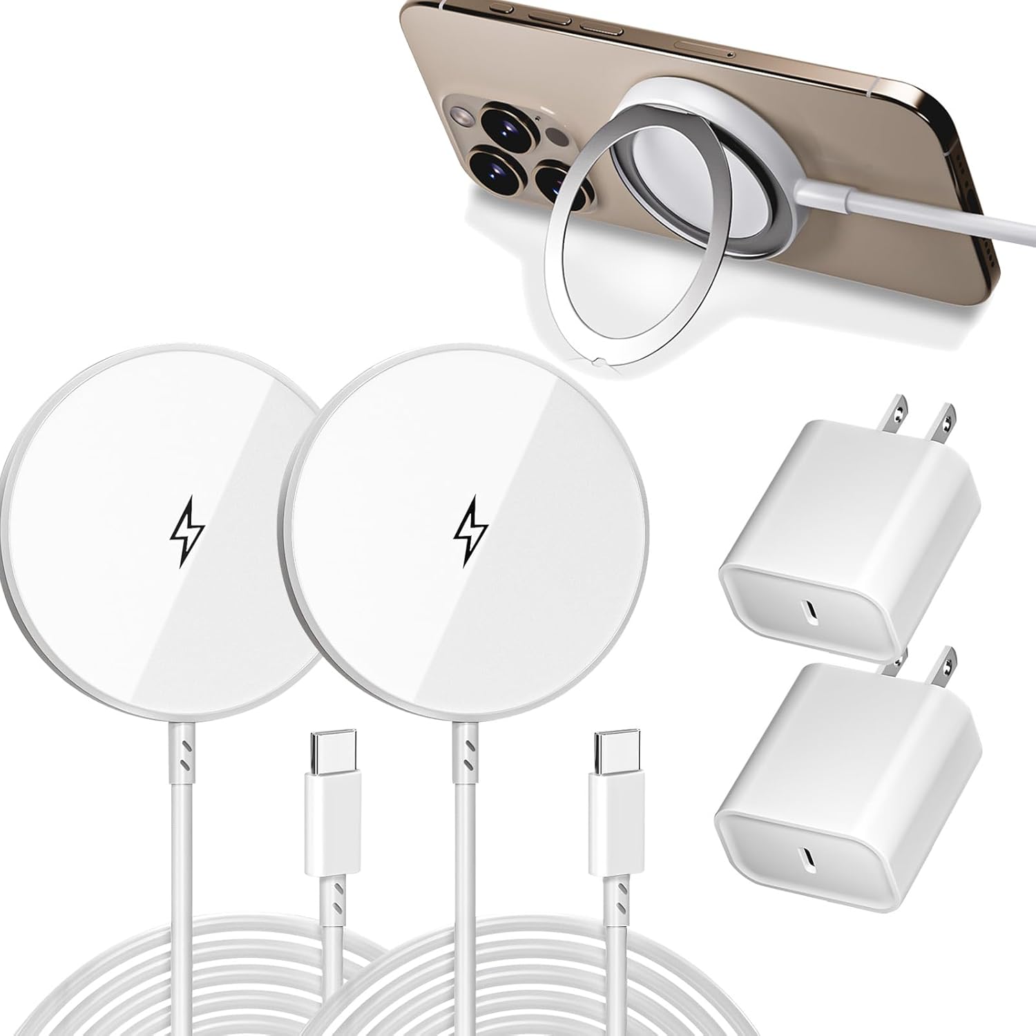10FT iPhone Wireless Charger with Kickstand for Fast Charging