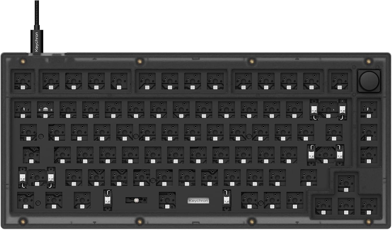 Keychron V1 Custom Mechanical Keyboard - Knob, Hot-swappable, Programmable