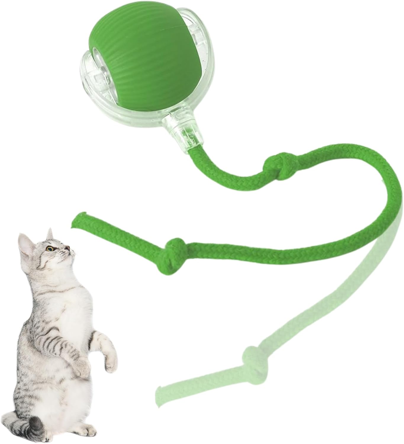 Automatic Interactive Cat Toy Ball, Exercise Indoors, USB Recharge, Green!
