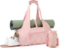 Gym Bag for Women Yoga Mat Bag with Shoe Compartment - Carryall Tote