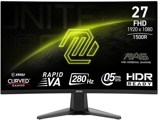 Immerse in Gaming Bliss: MSI 27 Curved Monitor 280Hz