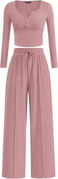 PRETTYGARDEN Women's 2 Piece Lounge Set - Stylish Travel Comfort Sets