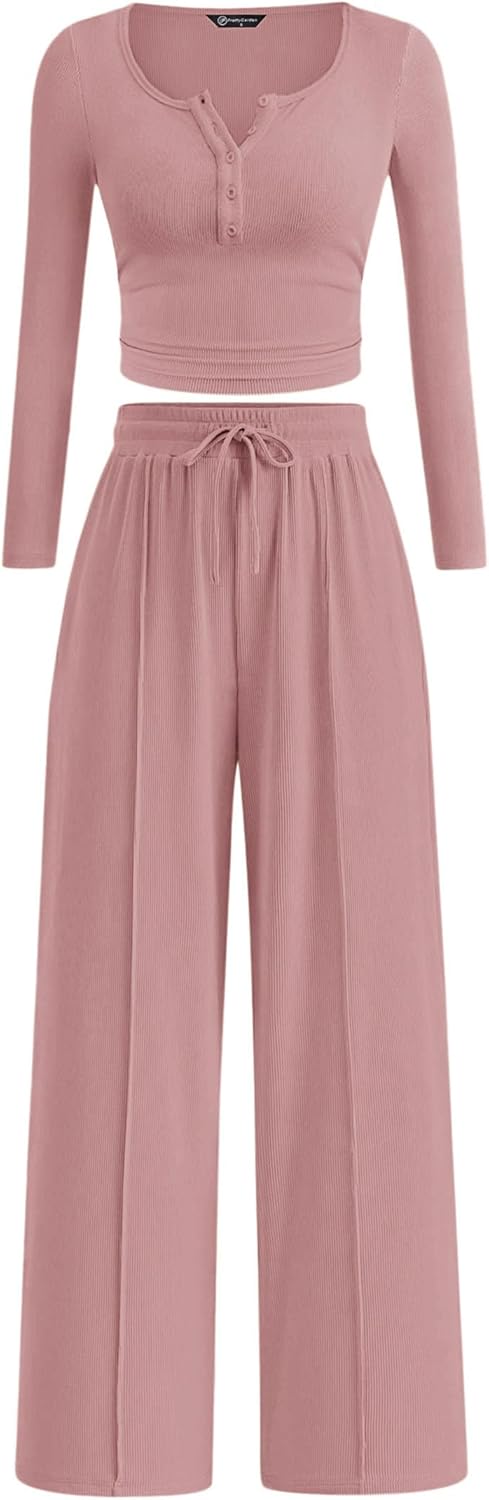 PRETTYGARDEN Women's 2 Piece Outfits for Fall Travel Comfort