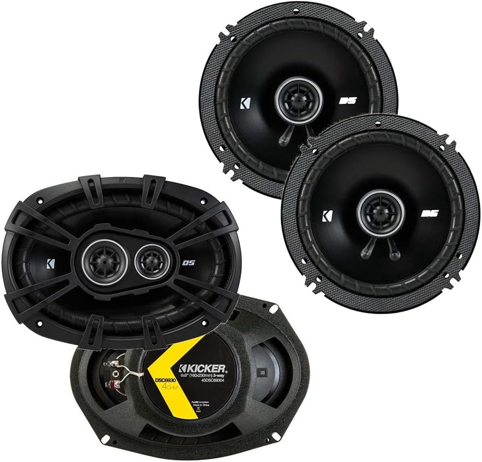 KICKER Speaker Package with 6inx9in and 6.5in Coaxial Speakers