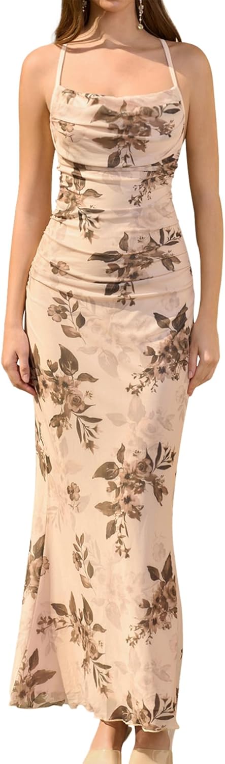 Women's Summer Floral Spaghetti Strap Maxi Dress for All Occasions
