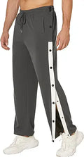 Tear Away Basketball Pants with Full Snap Button Side Split - Casual
