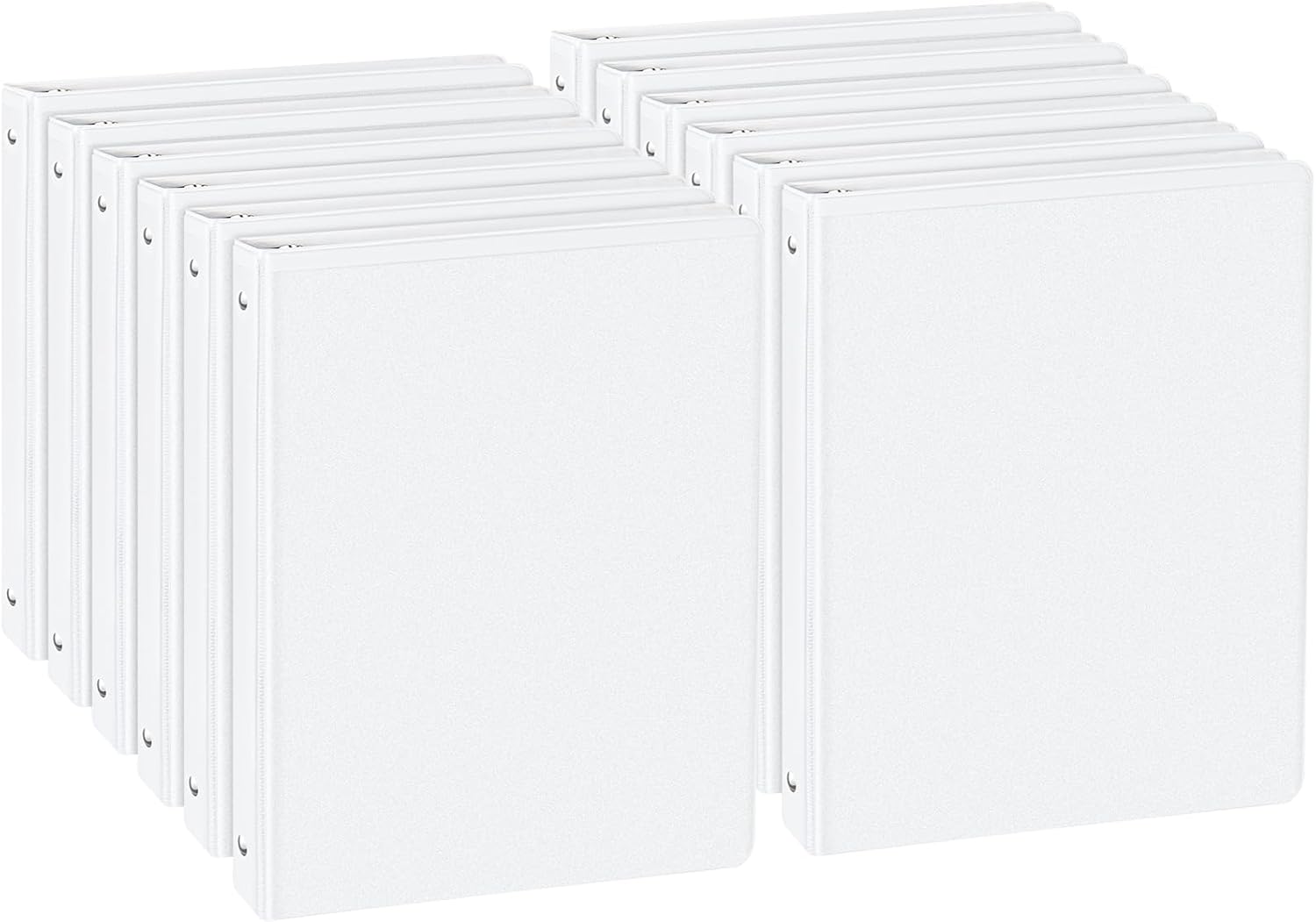 0.5-inch Round Ring Binder for Letter Size Paper, 12-Pack
