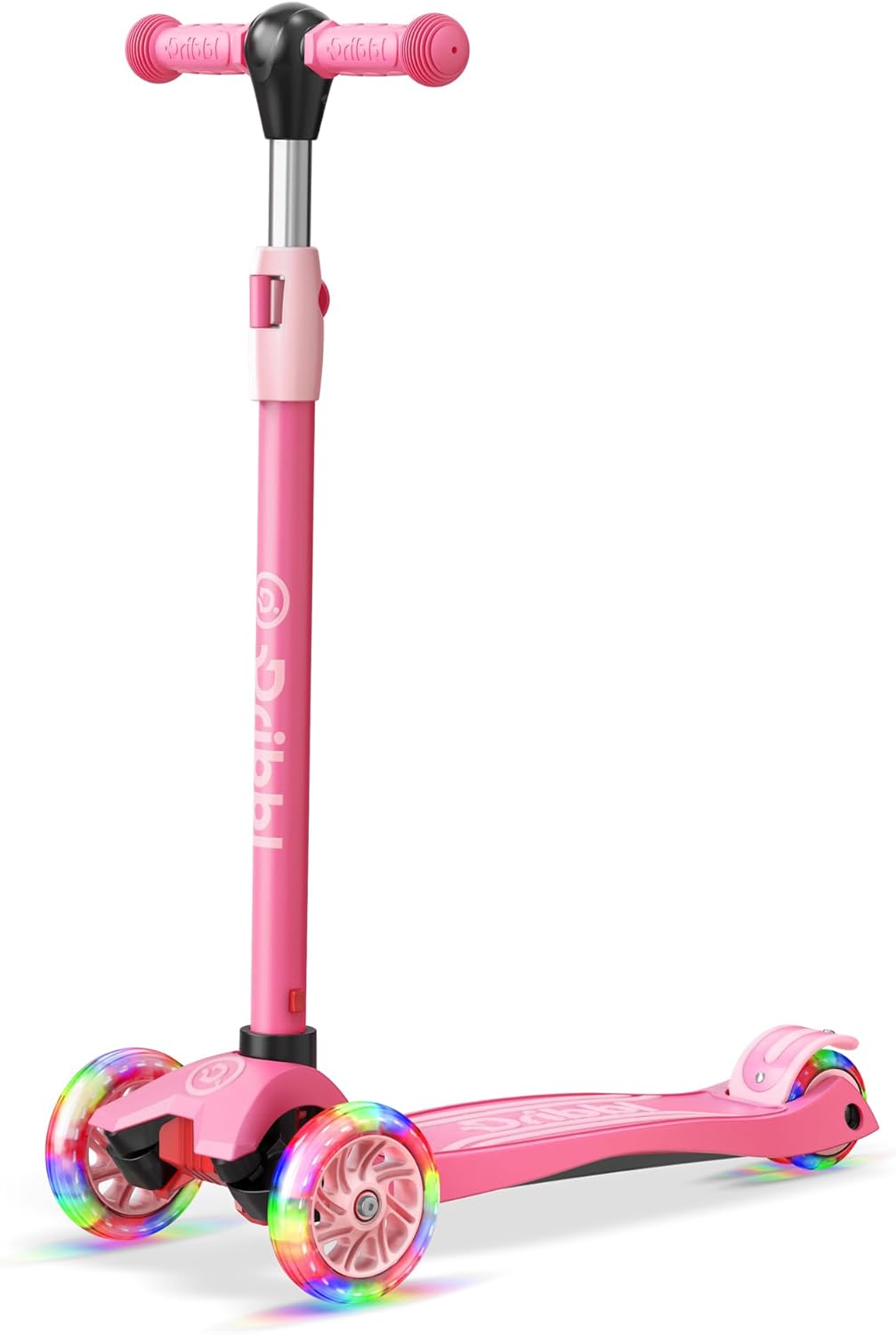 Dribbl 3-Wheel Kids Scooter with Adjustable Handlebar and Lights