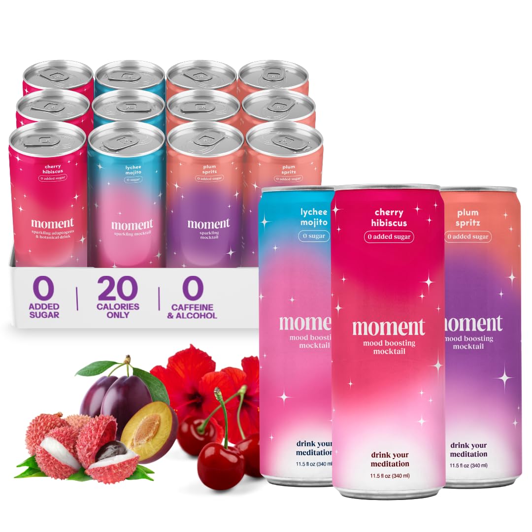Moment Mocktails Non Alcoholic Drinks for Calm & Clarity