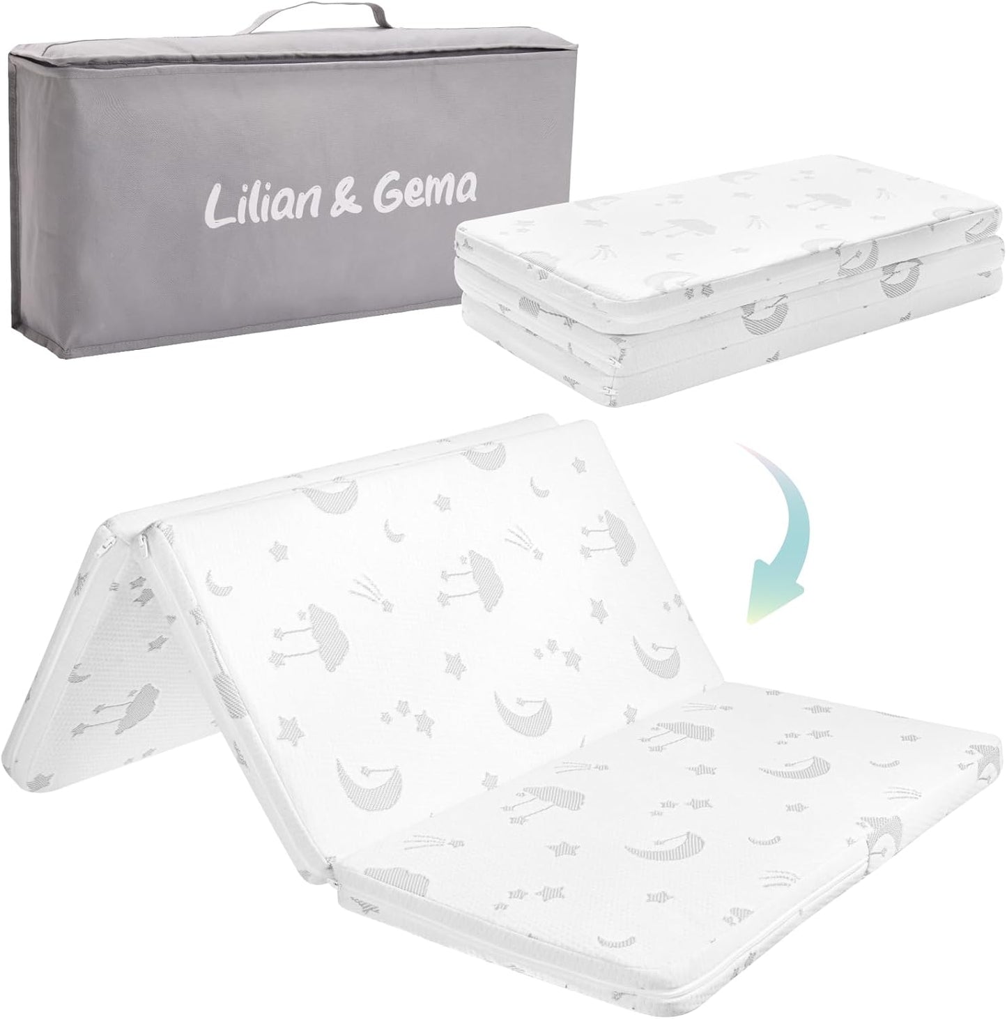 Premium Foam Pack N Play Mattress - Washable Cover & Travel Bag