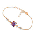 Raw Color Changing Alexandrite Chain Bracelet - June Birthstone Gift