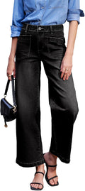 Wide Leg High Waisted Stretchy Jeans - Flattering Ankle Fit Sidefeel