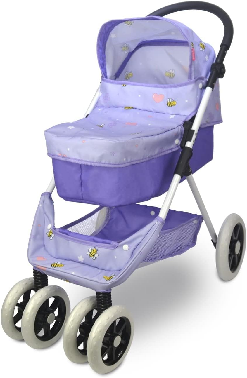 Anivia Dolls Pram 2 in 1 Stroller for Kids Up to 18 in Dolls