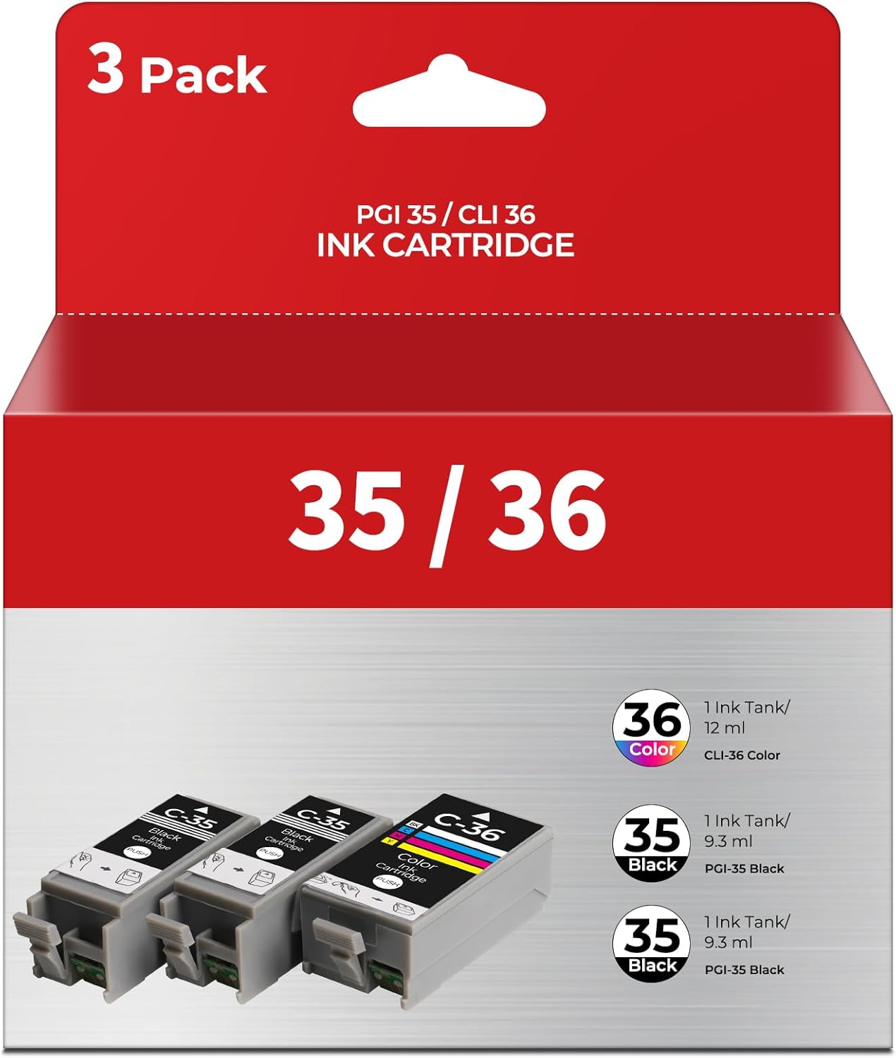 PGI-35 CLI-36 Ink Cartridges Replacement for Canon Printers