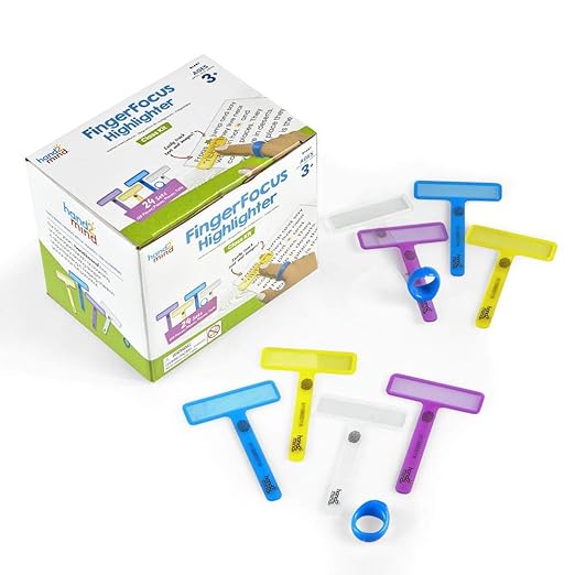 hand2mind Finger Focus Highlighter for Dyslexia and ADHD Tools
