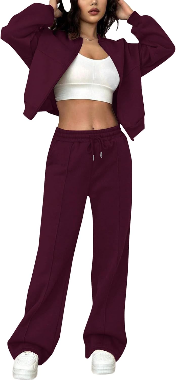 LovelyWholesale Women Sweatsuits 2 Piece Set for Comfort and Style