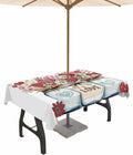 Waterproof Valentine's Day Tablecloth 60x102, Zipper, Umbrella Hole