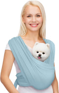 Dog Sling Carrier Plus Size Adjustable Front Facing - Baby Blue