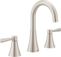 Moen Ronan Spot Resist Brushed Nickel Widespread Faucet - Modern