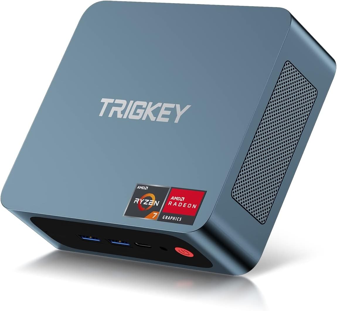 Powerful TRIGKEY Mini PC: Ryzen7 Pro, 16GB RAM, 500GB SSD