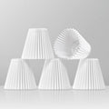 Pleated White Chandelier Shade 4x6x6 in - Classic Linen Look