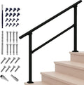 Handrails for Outdoor Steps 4-Step Stair Handrail - Stable Porch