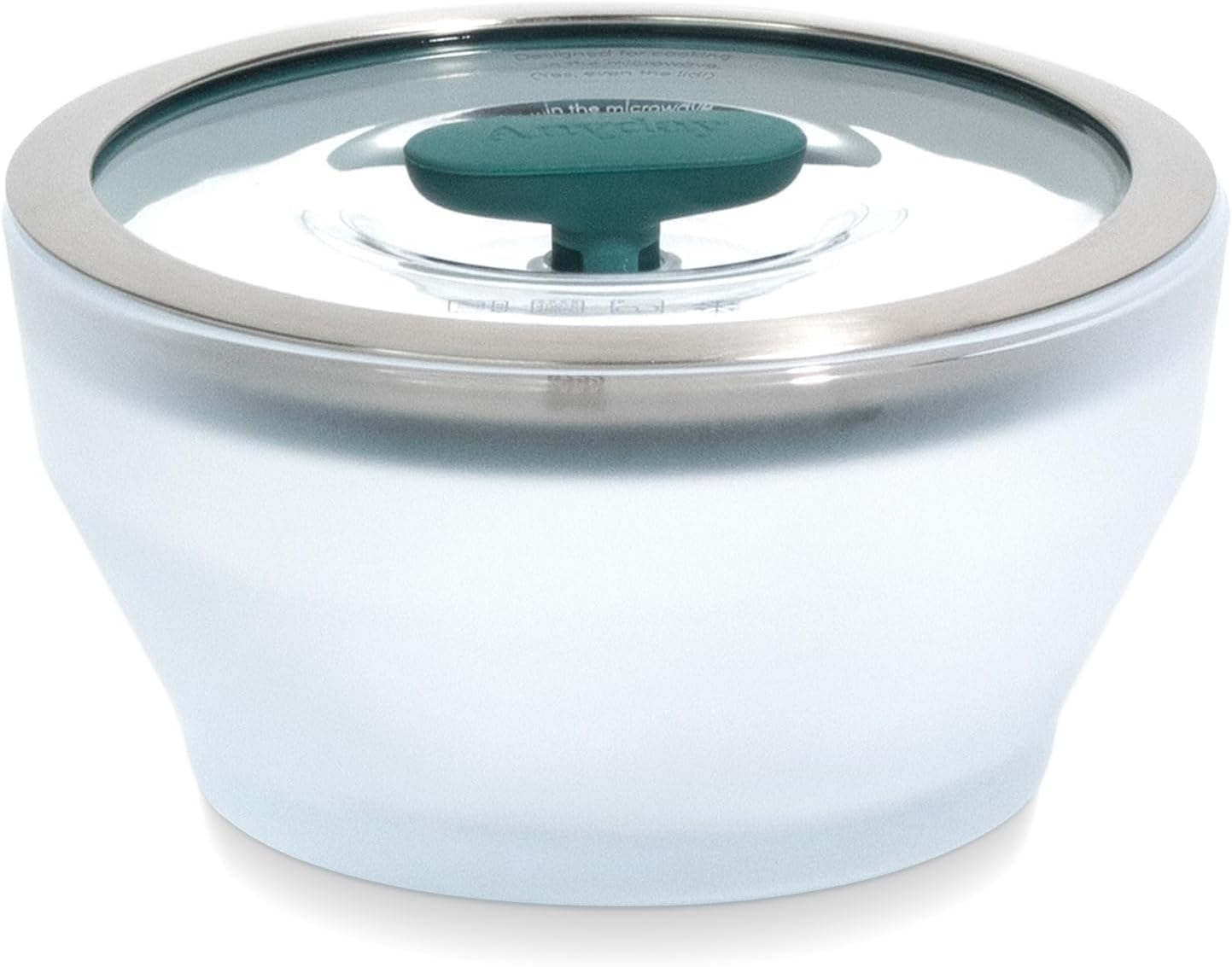 Anyday 2-Piece Glass Microwave Dish Set, Plastic-Free, Multi-Use, 6.3 x 3.4, Kale