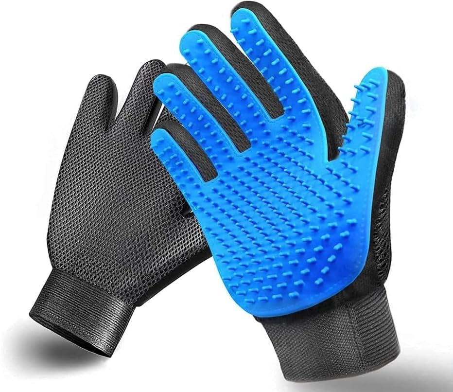 2-in-1 Pet Grooming Gloves - Shedding & Bathing Savior