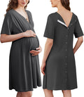 Labor and Delivery Gown for Hospital Short Sleeve Maternity Nursing