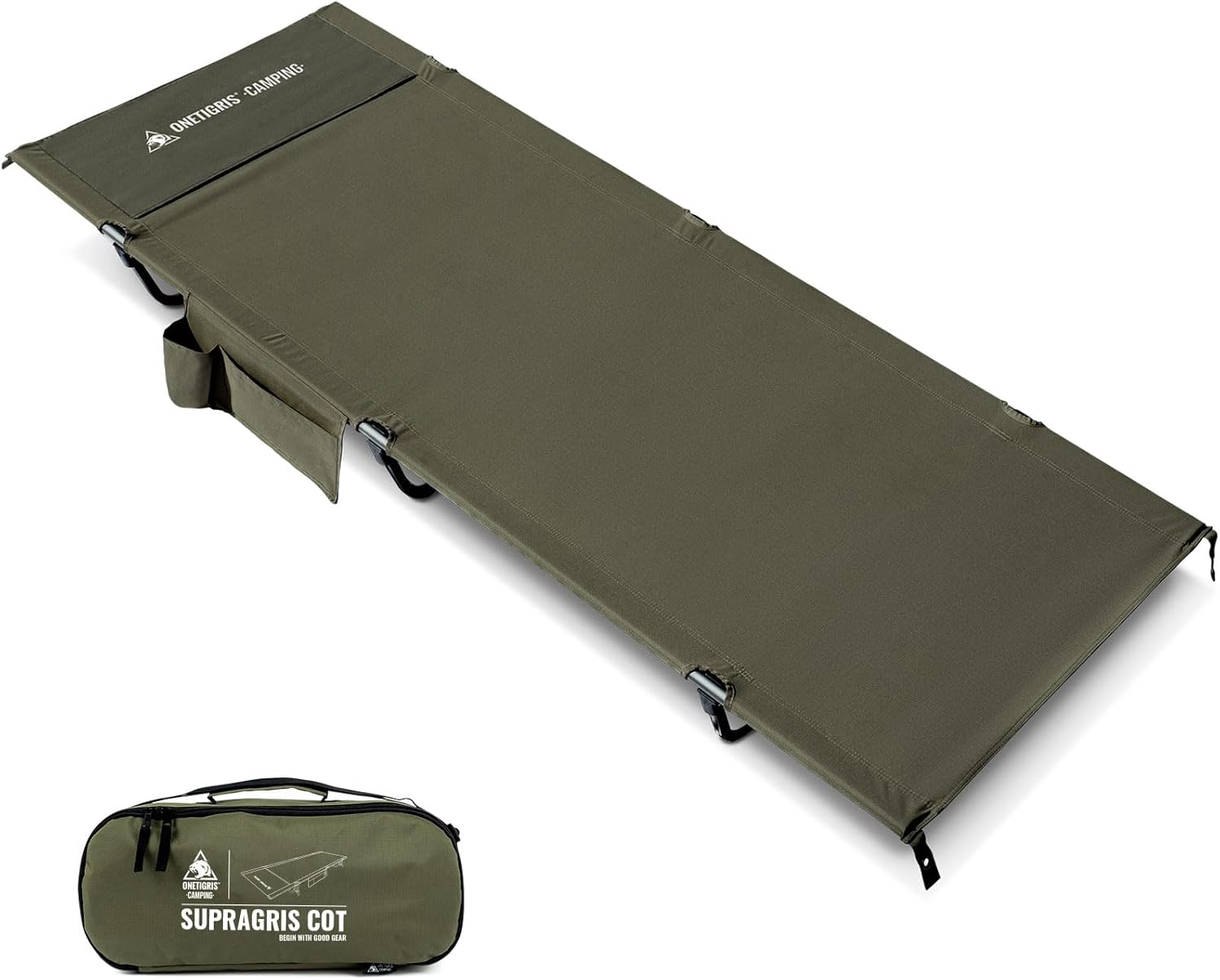 ONETIGRIS Camping Cot - Lightweight Folding Bed for Comfort