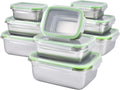Stainless Steel Food Storage Containers Set of 9 - Leak Proof
