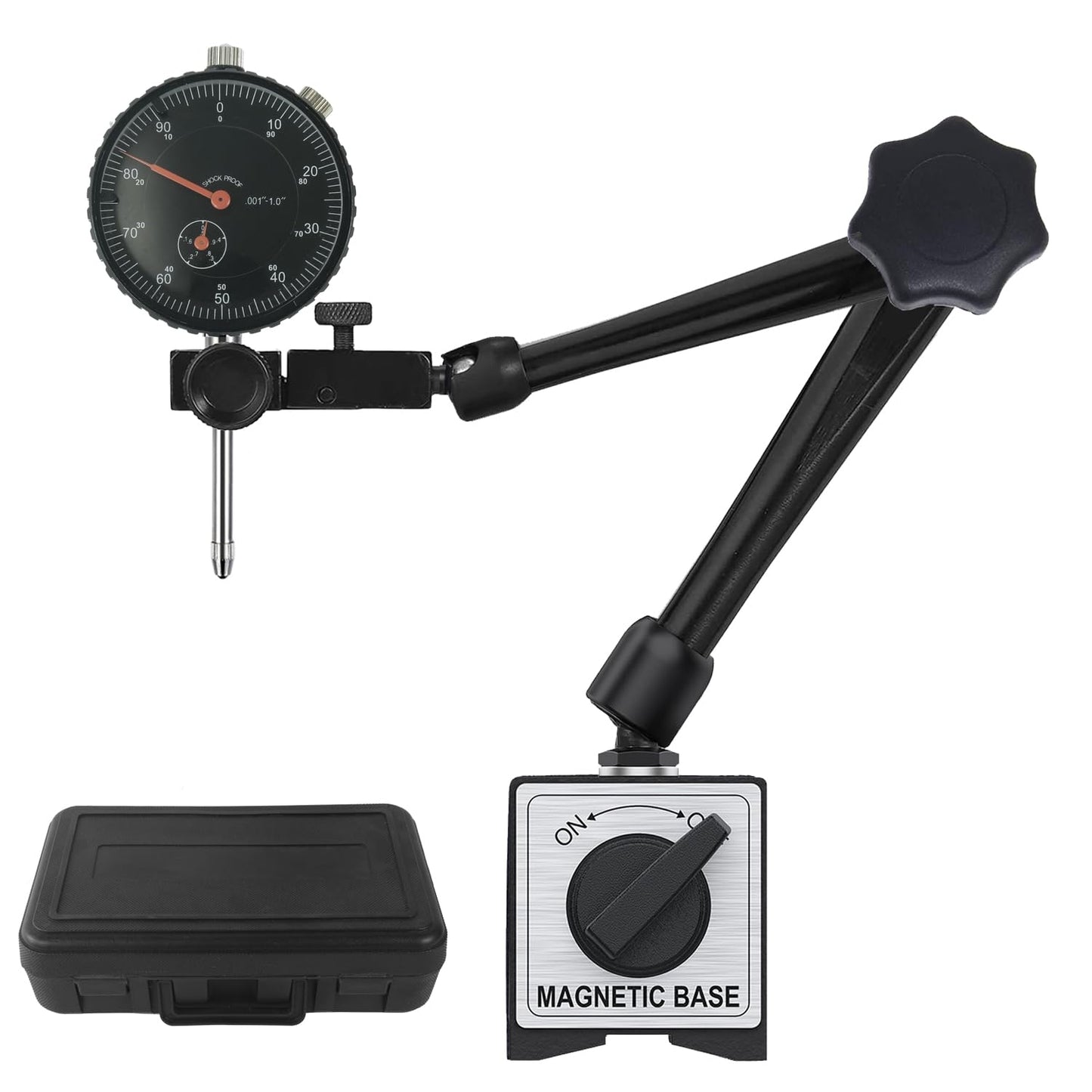HDLNKAK Dial Indicator Gauge with Magnetic Base for Precision