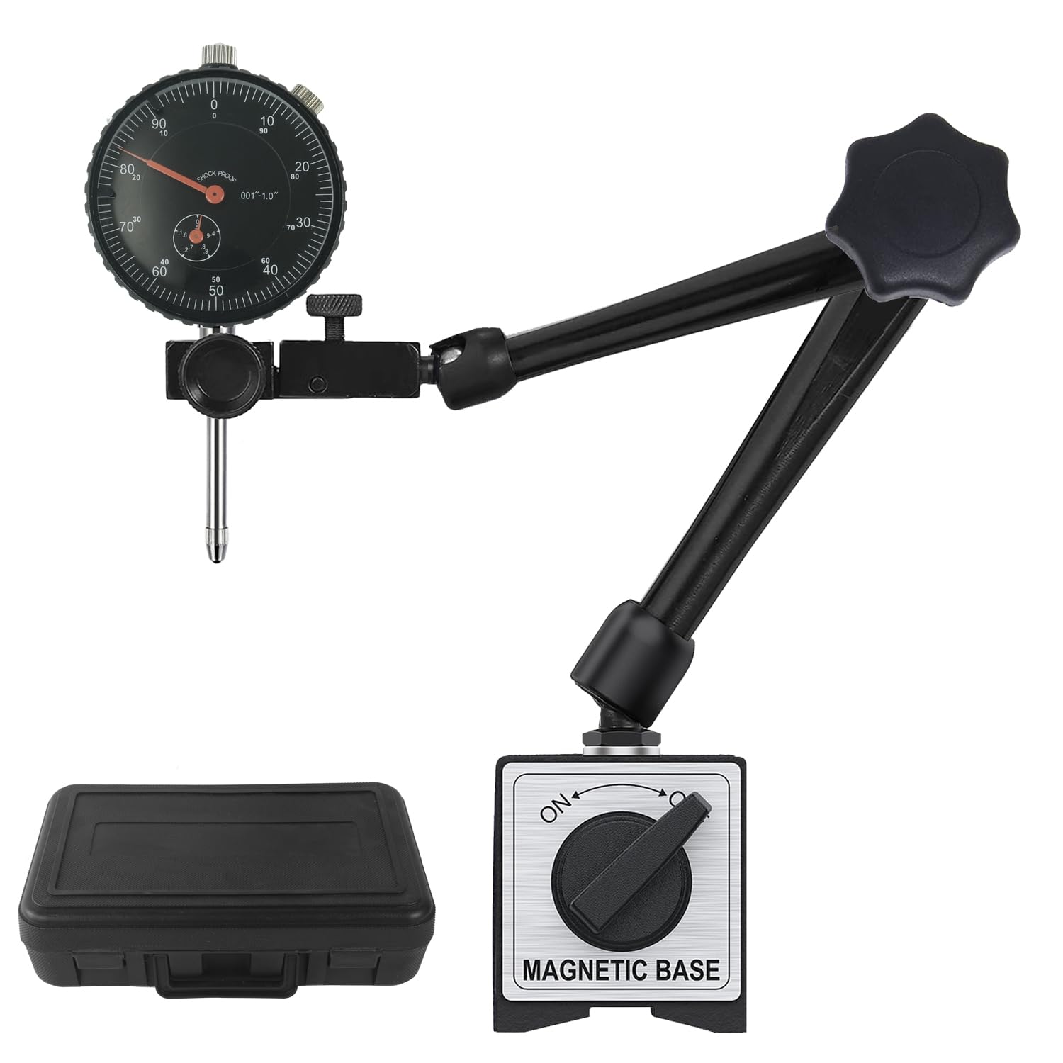 HDLNKAK Dial Indicator Gauge with Magnetic Base for Precision