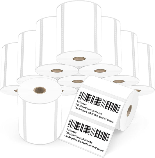 4x2 Direct Thermal Shipping Labels - 12 Rolls for Easy Use